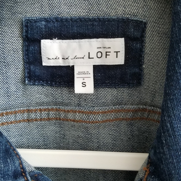 NEW! Loft Denium Jacket Size S - Picture 7 of 10